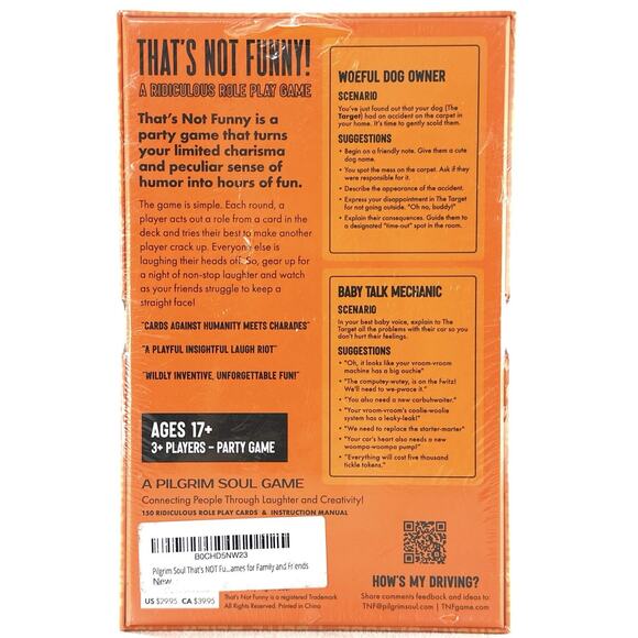 That’s NOT Funny! Ridiculous Role Play Party Game – Sealed, Ages 17+ - Picture 2 of 10